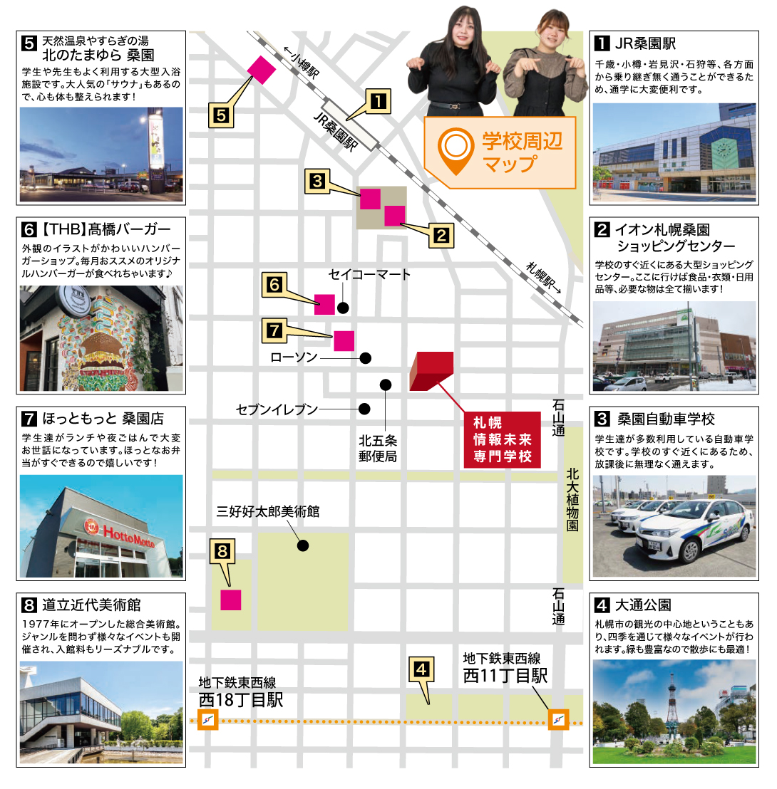 札幌情報未来専門学校 | 学校周辺MAP